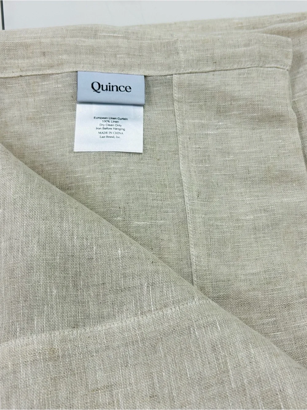 NWOT QUINCE Set Of 2 48x96 European Linen Sheer Curtains Flax 8379
